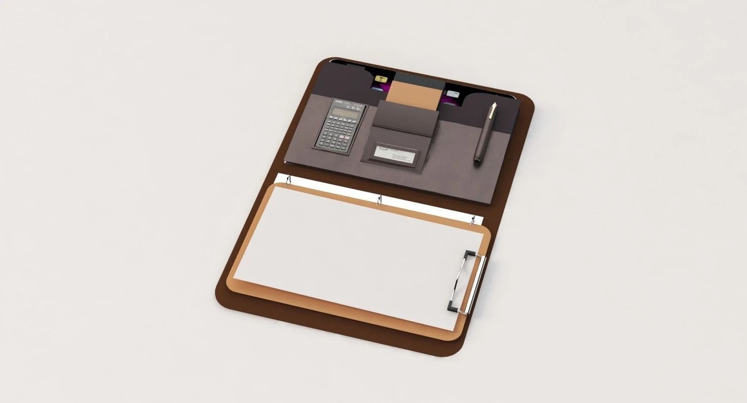 Designer 3 Ring Binder Portfolio Case 3D model_16