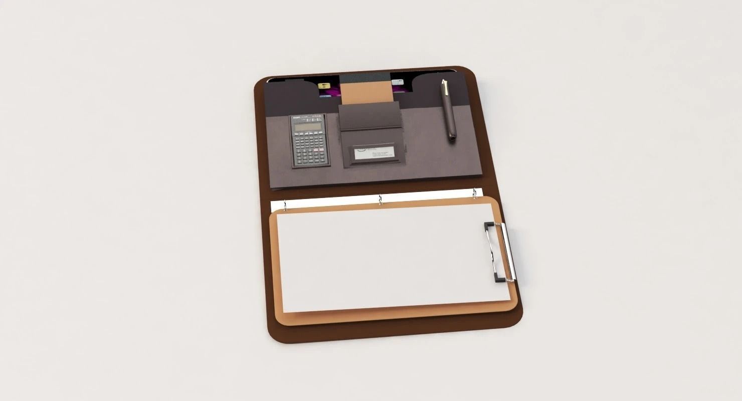 Designer 3 Ring Binder Portfolio Case 3D model_18