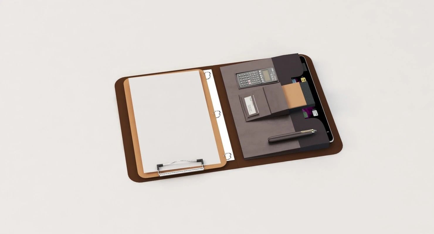 Designer 3 Ring Binder Portfolio Case 3D model_12