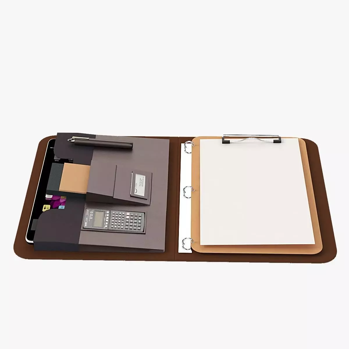 Designer 3 Ring Binder Portfolio Case 3D model_0