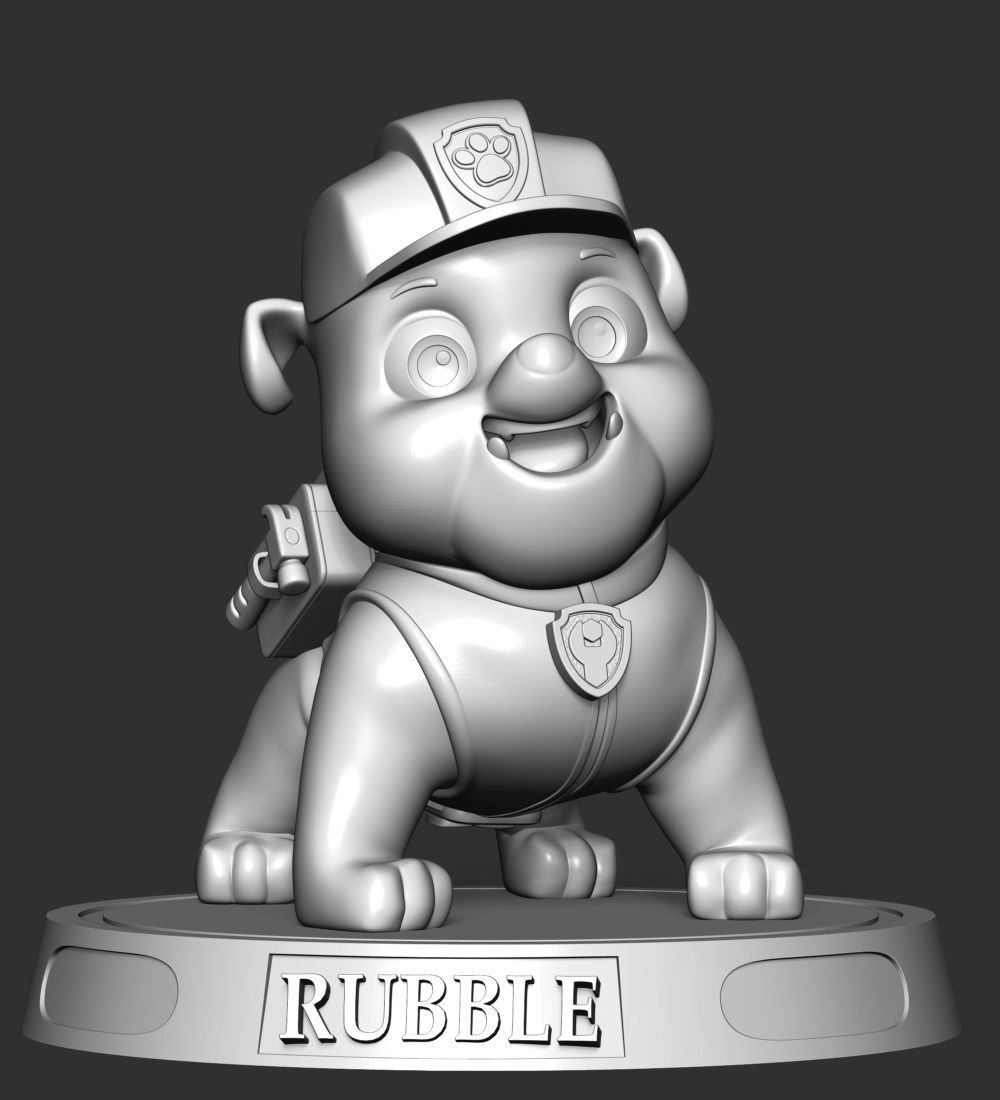 Rubble paw patrol dog 3D print model_24