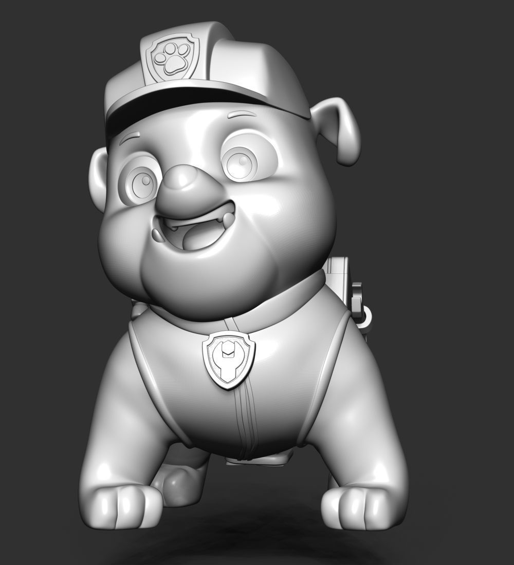 Rubble paw patrol dog 3D print model_27