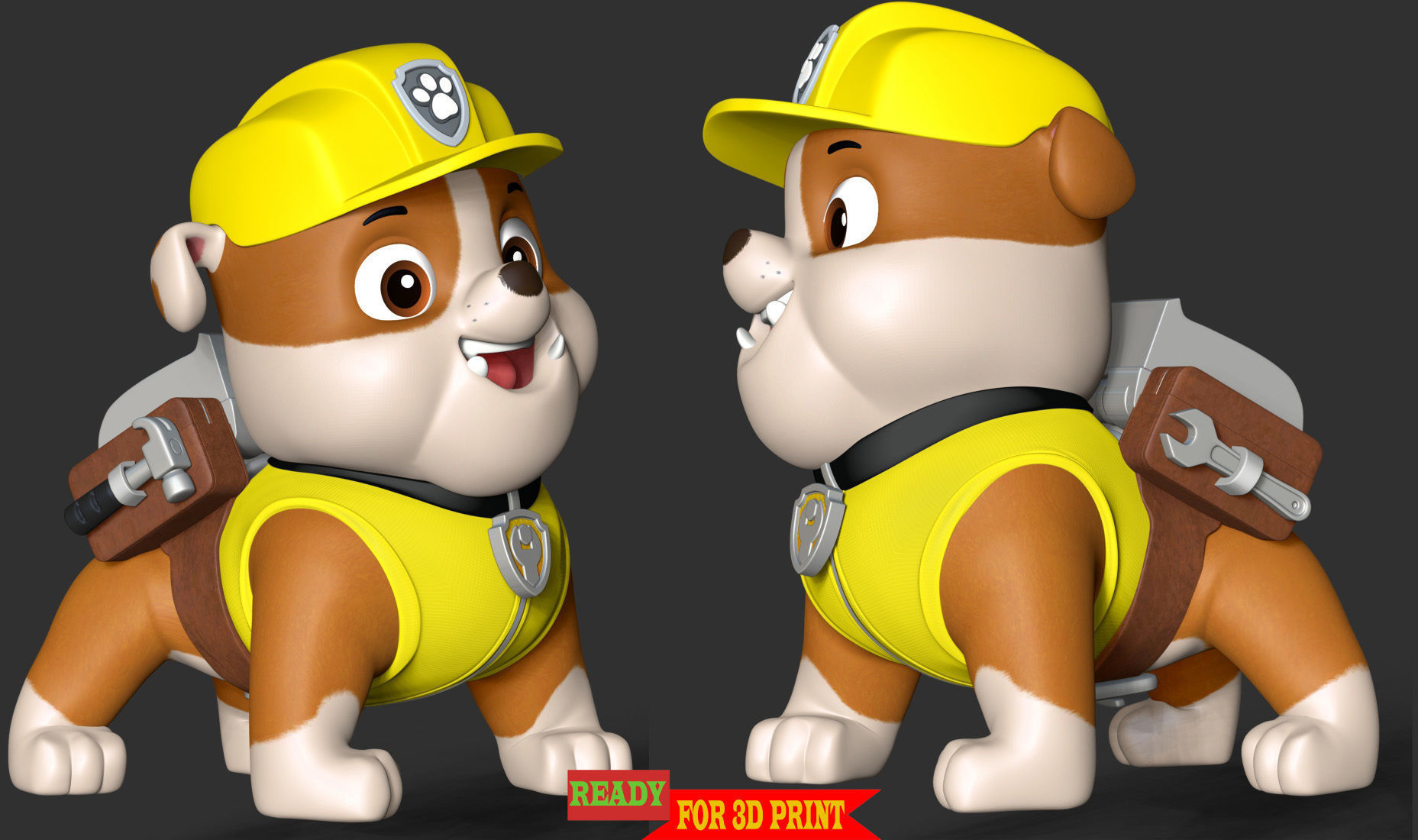 Rubble paw patrol dog 3D print model_5
