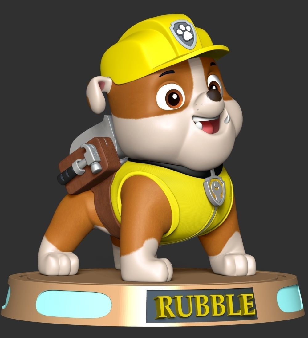 Rubble paw patrol dog 3D print model_11