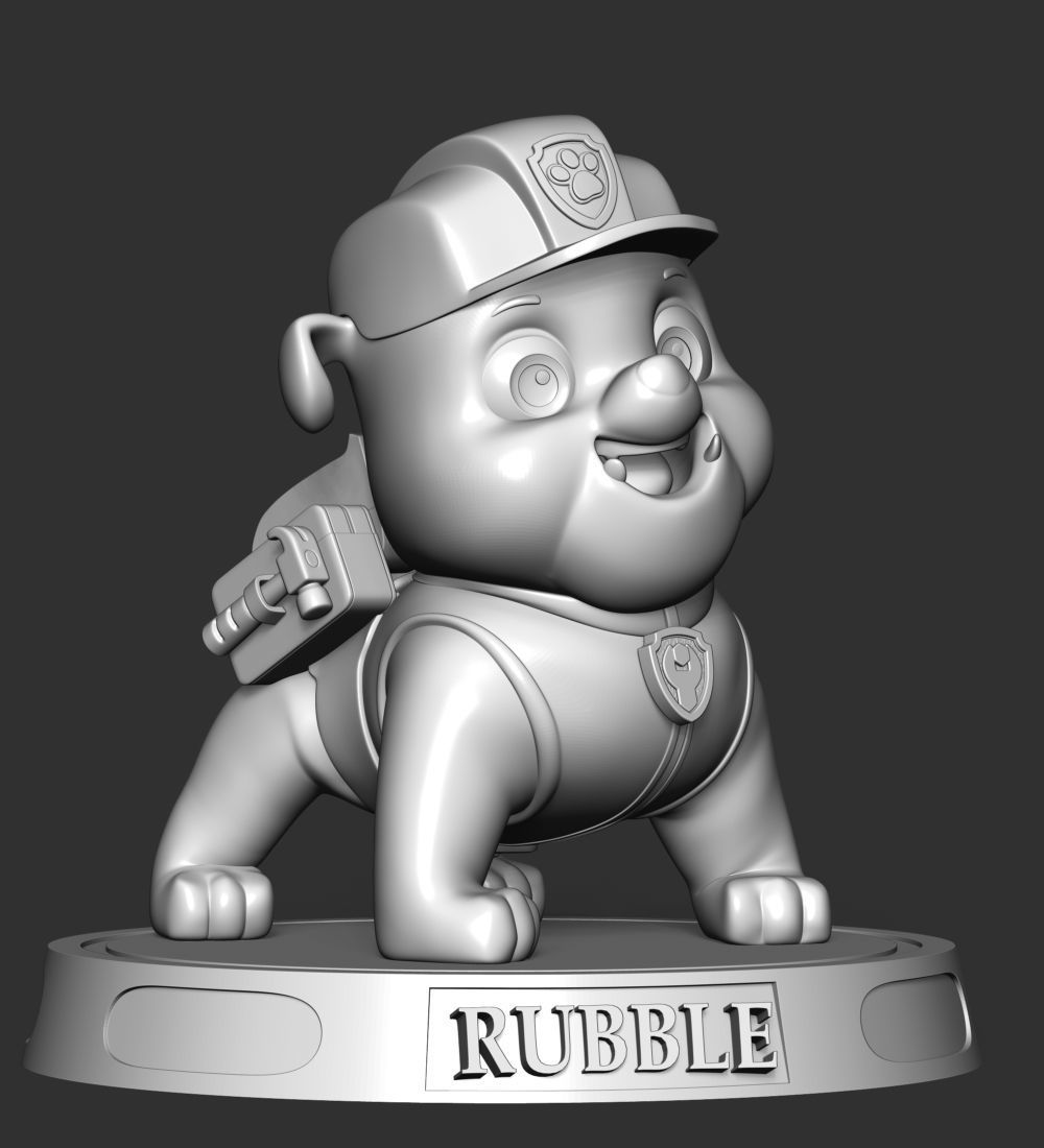 Rubble paw patrol dog 3D print model_23