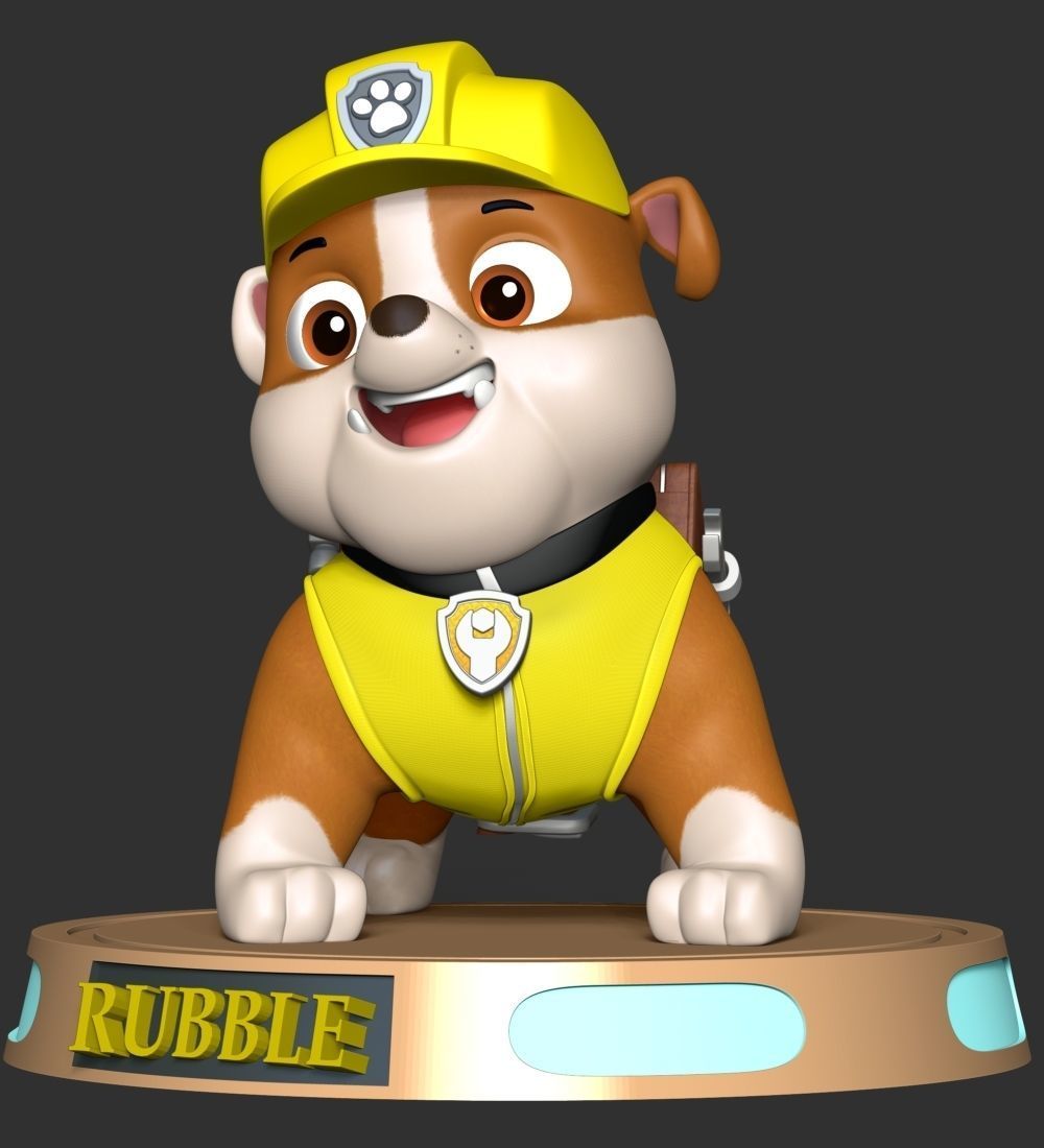Rubble paw patrol dog 3D print model_12