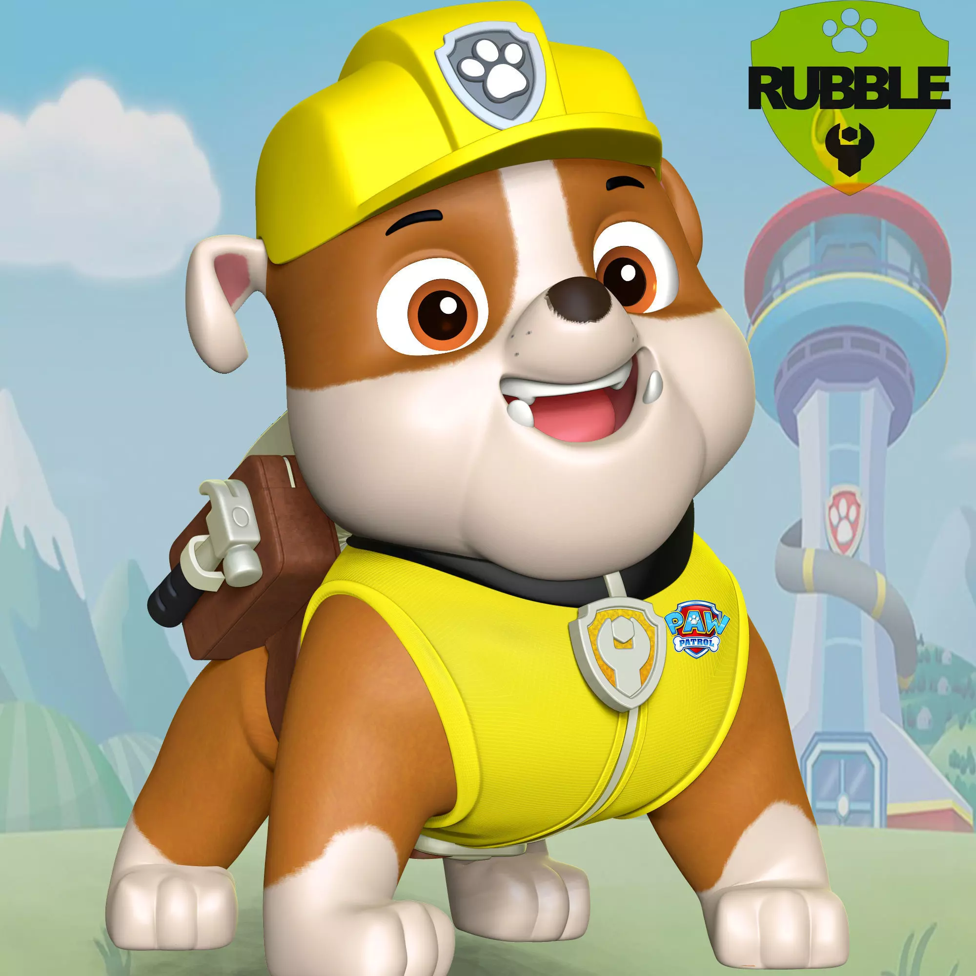 Rubble paw patrol dog 3D print model_0
