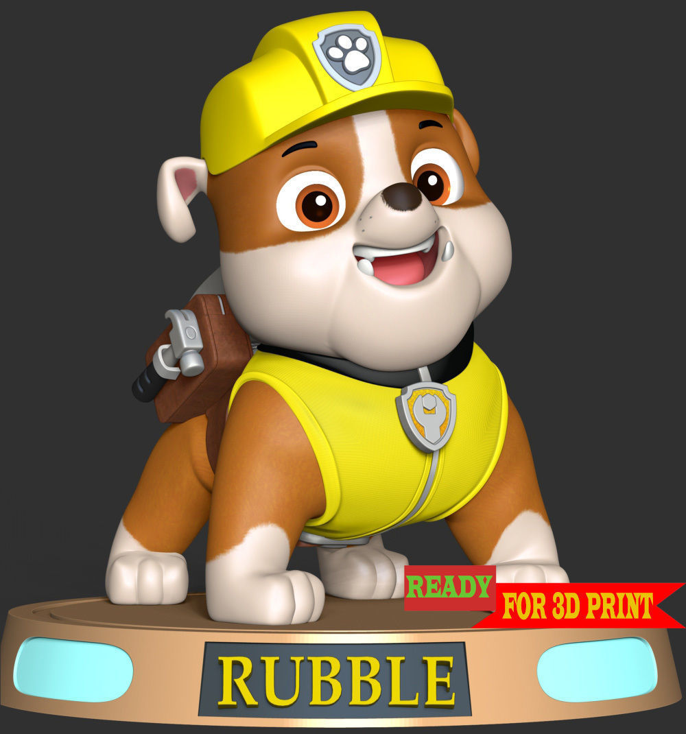 Rubble paw patrol dog 3D print model_1