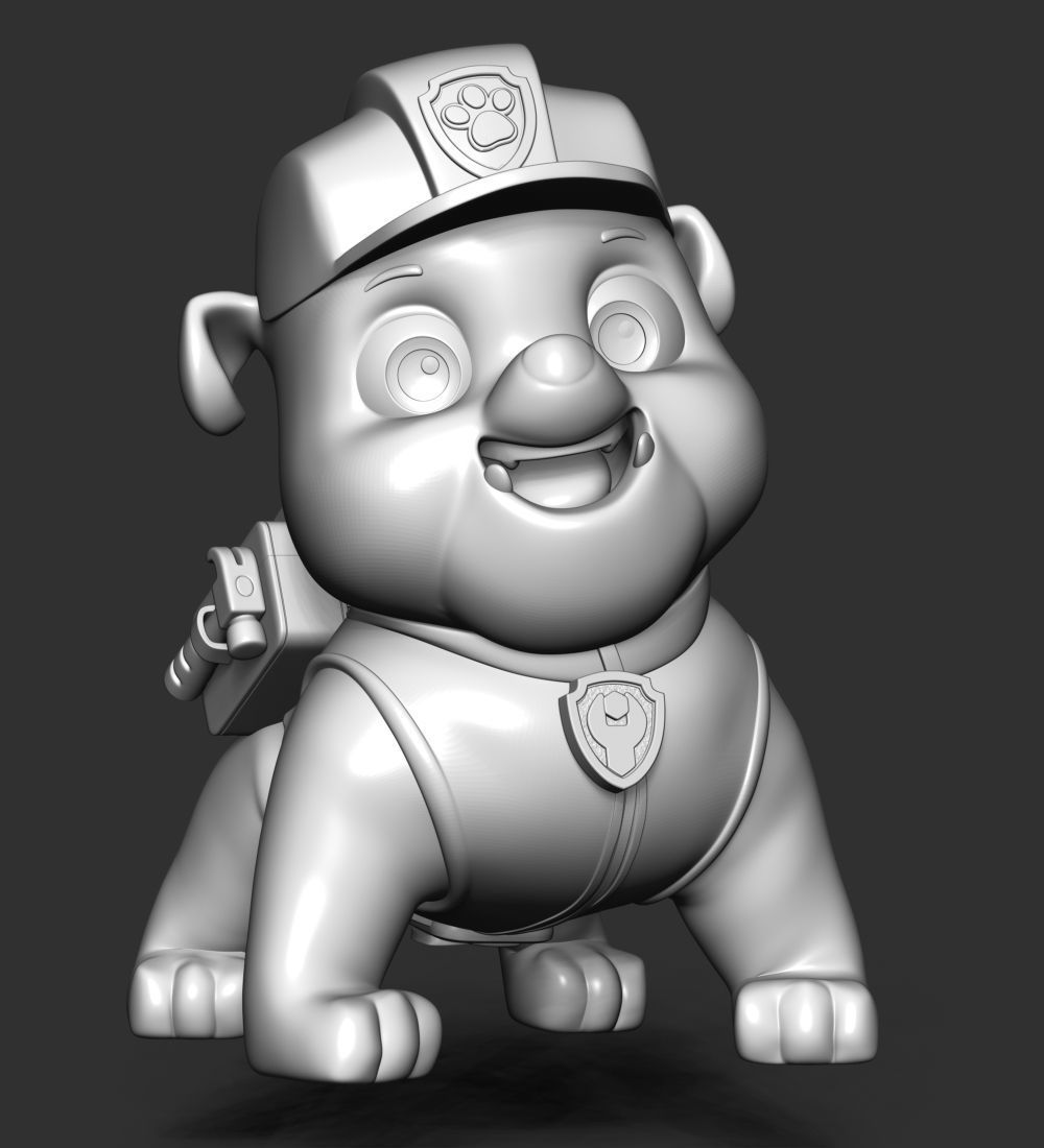 Rubble paw patrol dog 3D print model_26