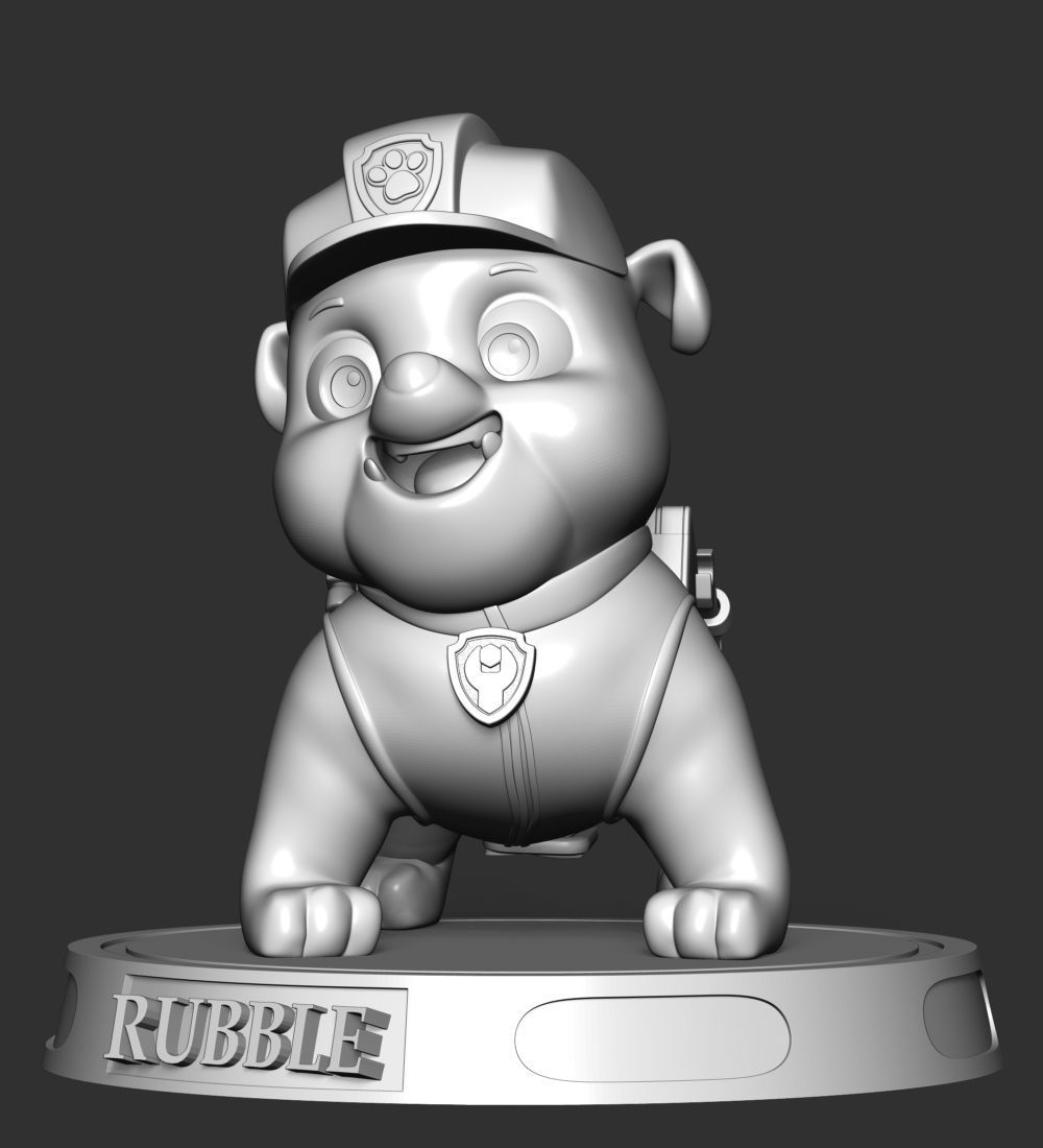 Rubble paw patrol dog 3D print model_22