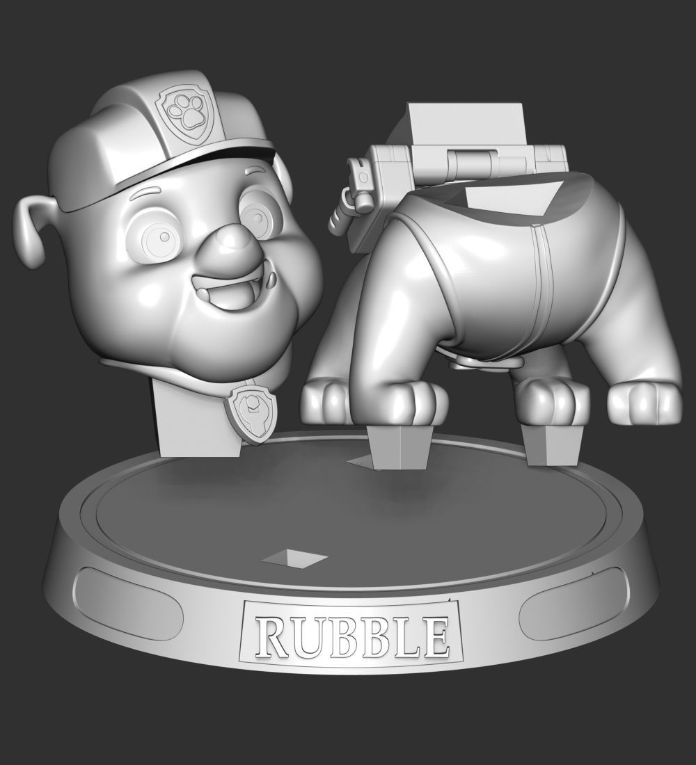 Rubble paw patrol dog 3D print model_30