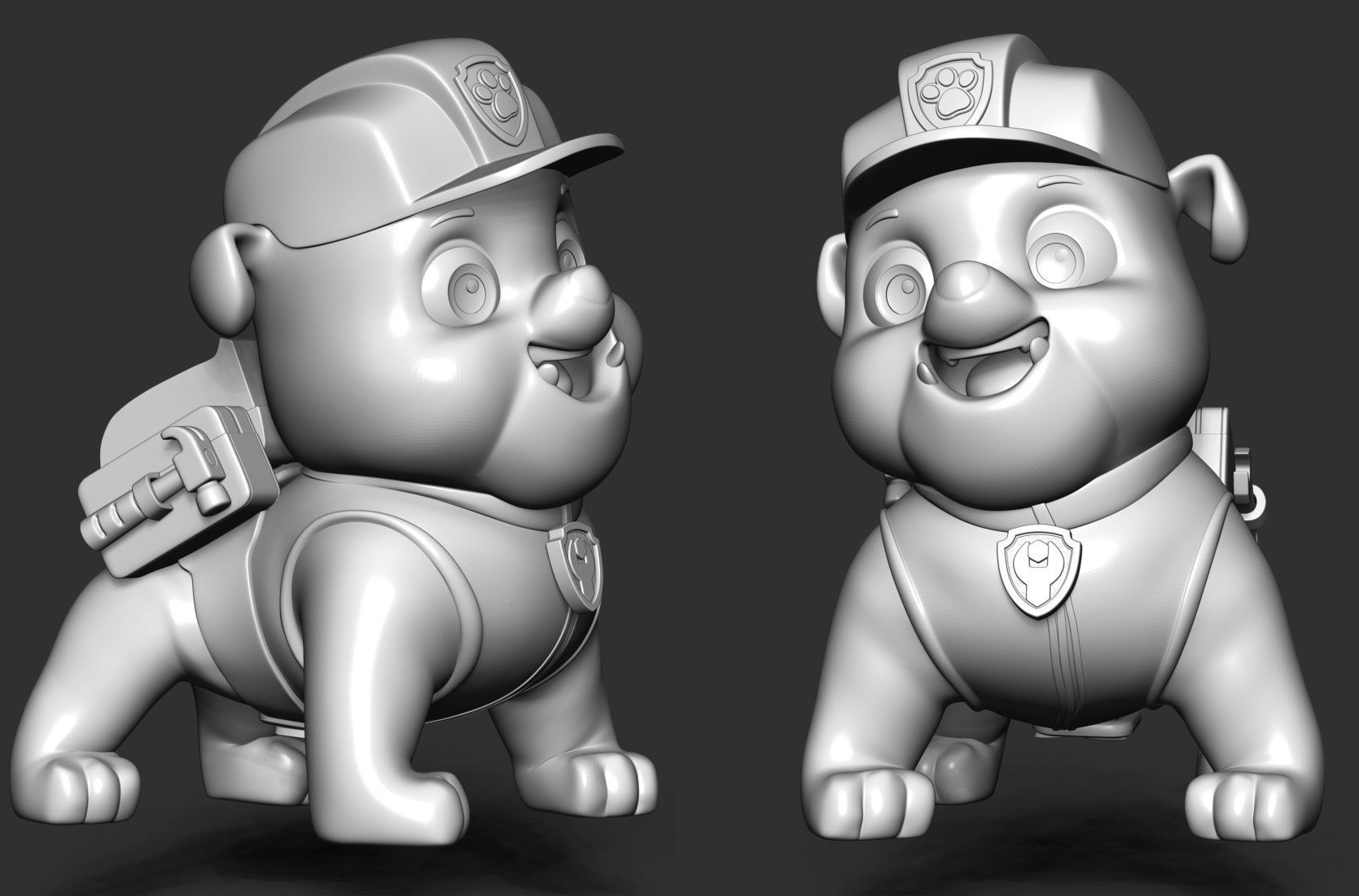 Rubble paw patrol dog 3D print model_8