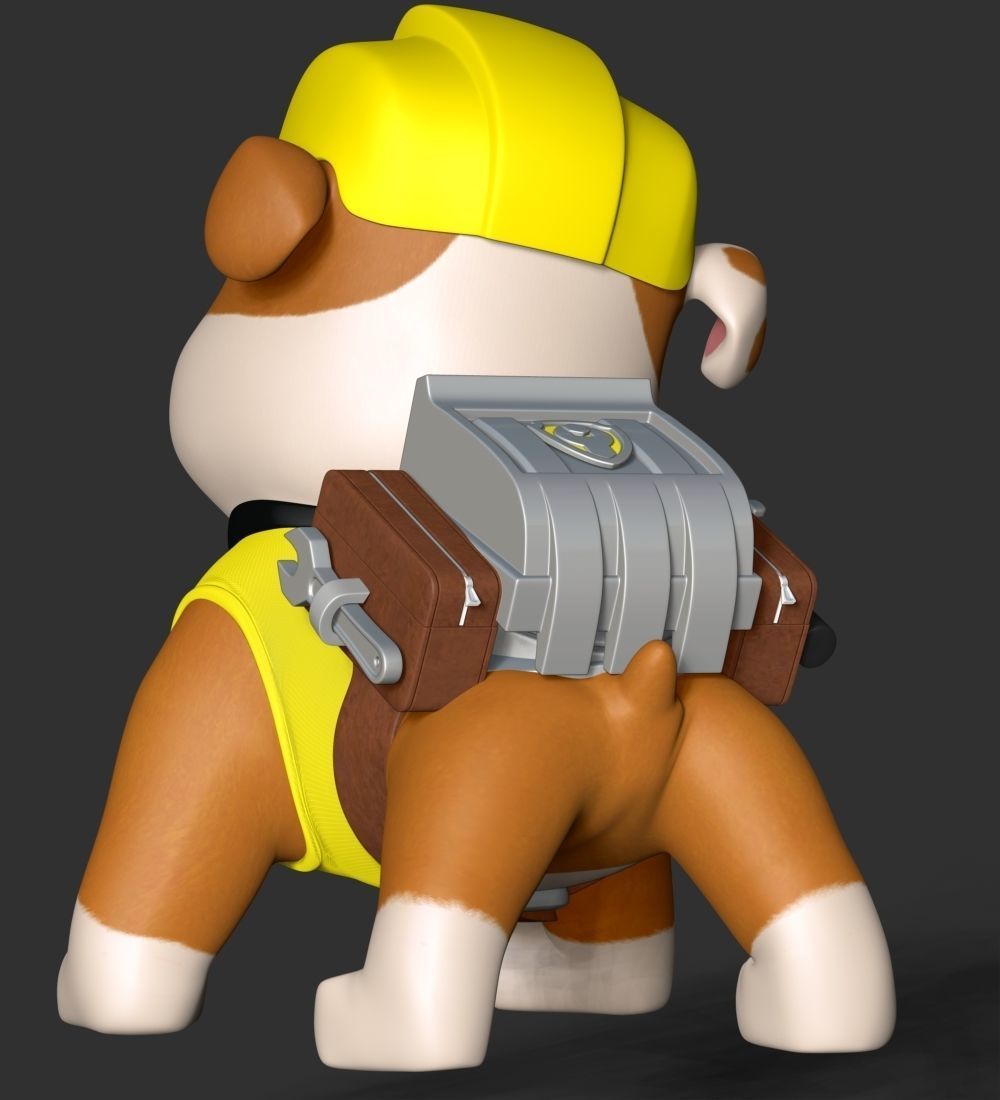 Rubble paw patrol dog 3D print model_16