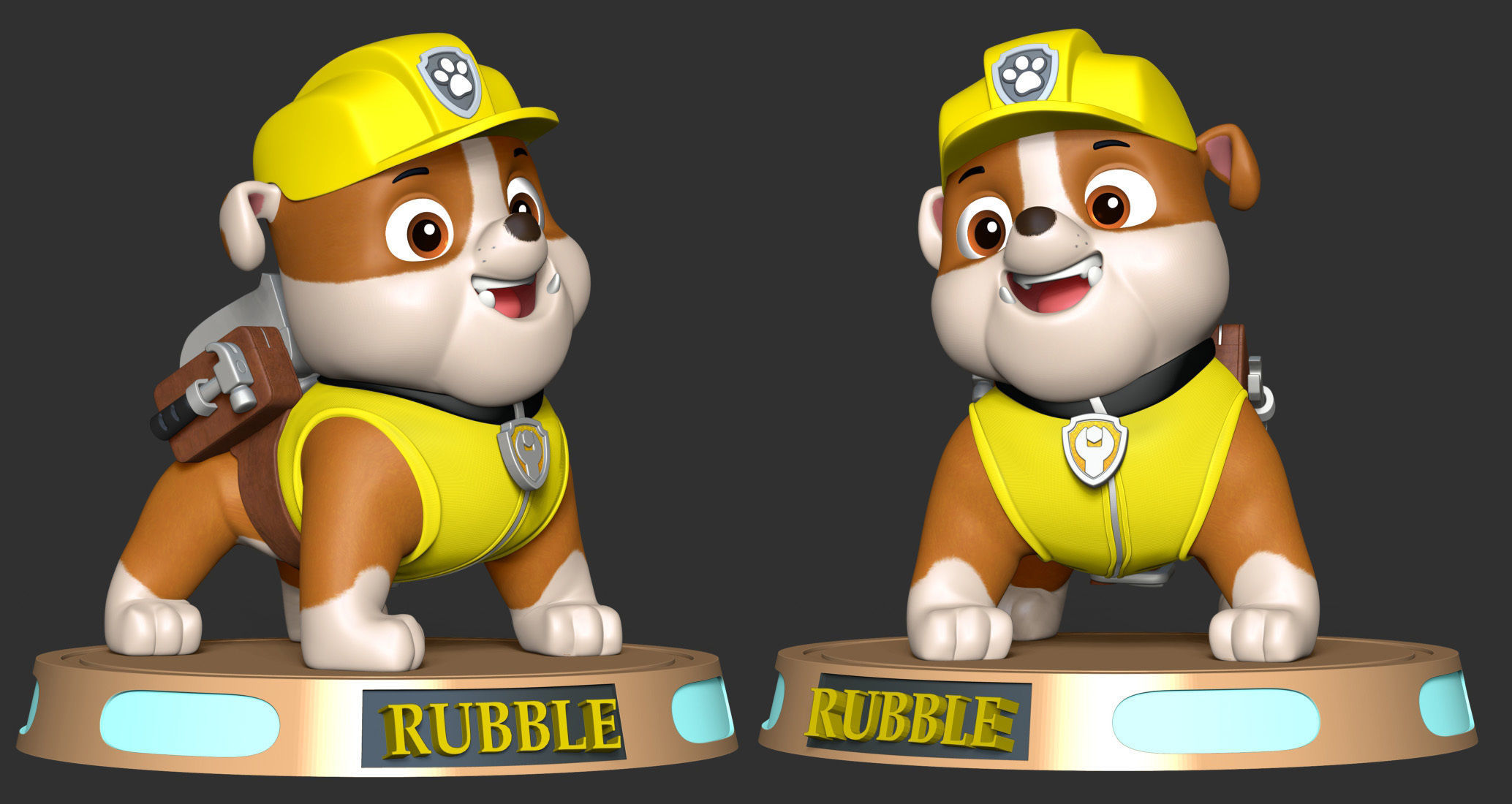 Rubble paw patrol dog 3D print model_7