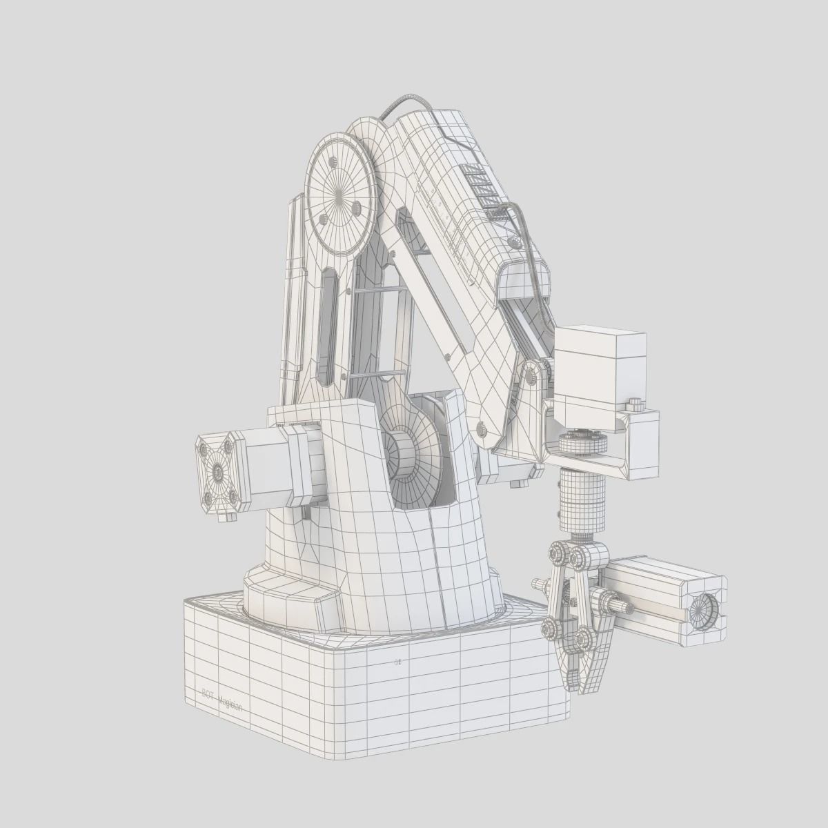 Designed  Desktop Dobot Magician Small Robotic Arm With Gripper 3D model_7