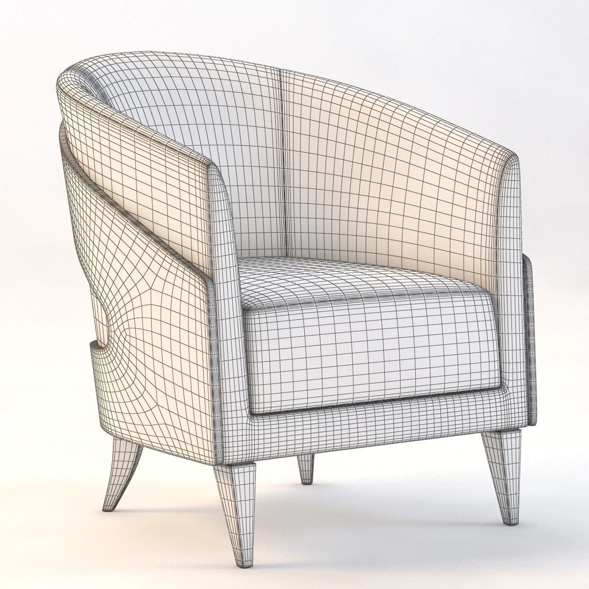 David Edward Aurora Lounge Chair 3D model_8