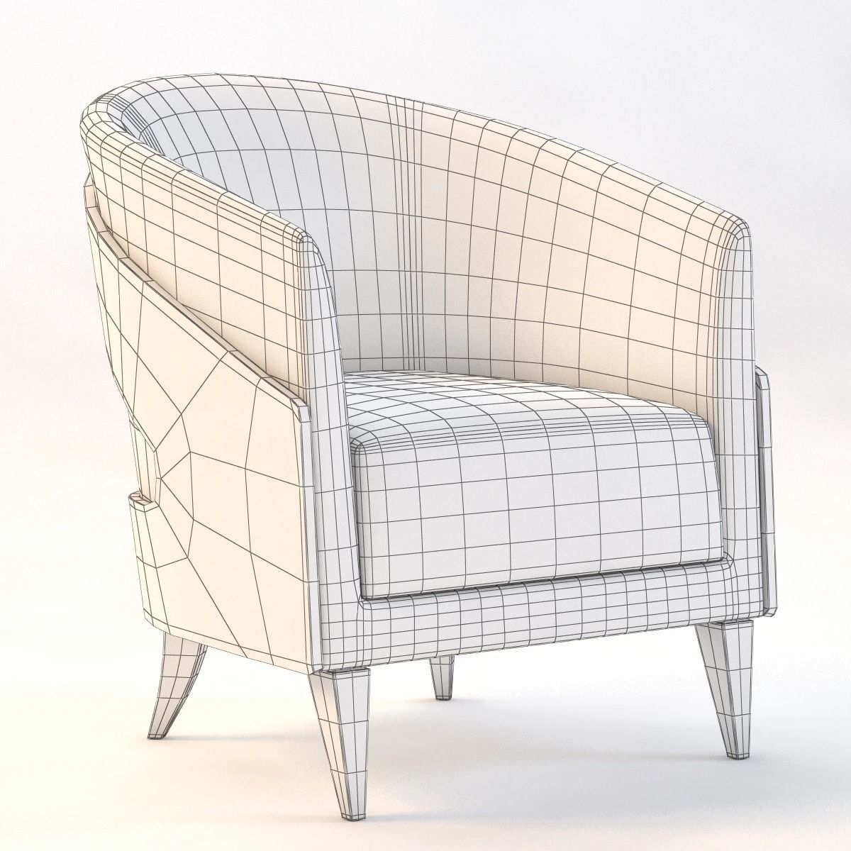 David Edward Aurora Lounge Chair 3D model_12