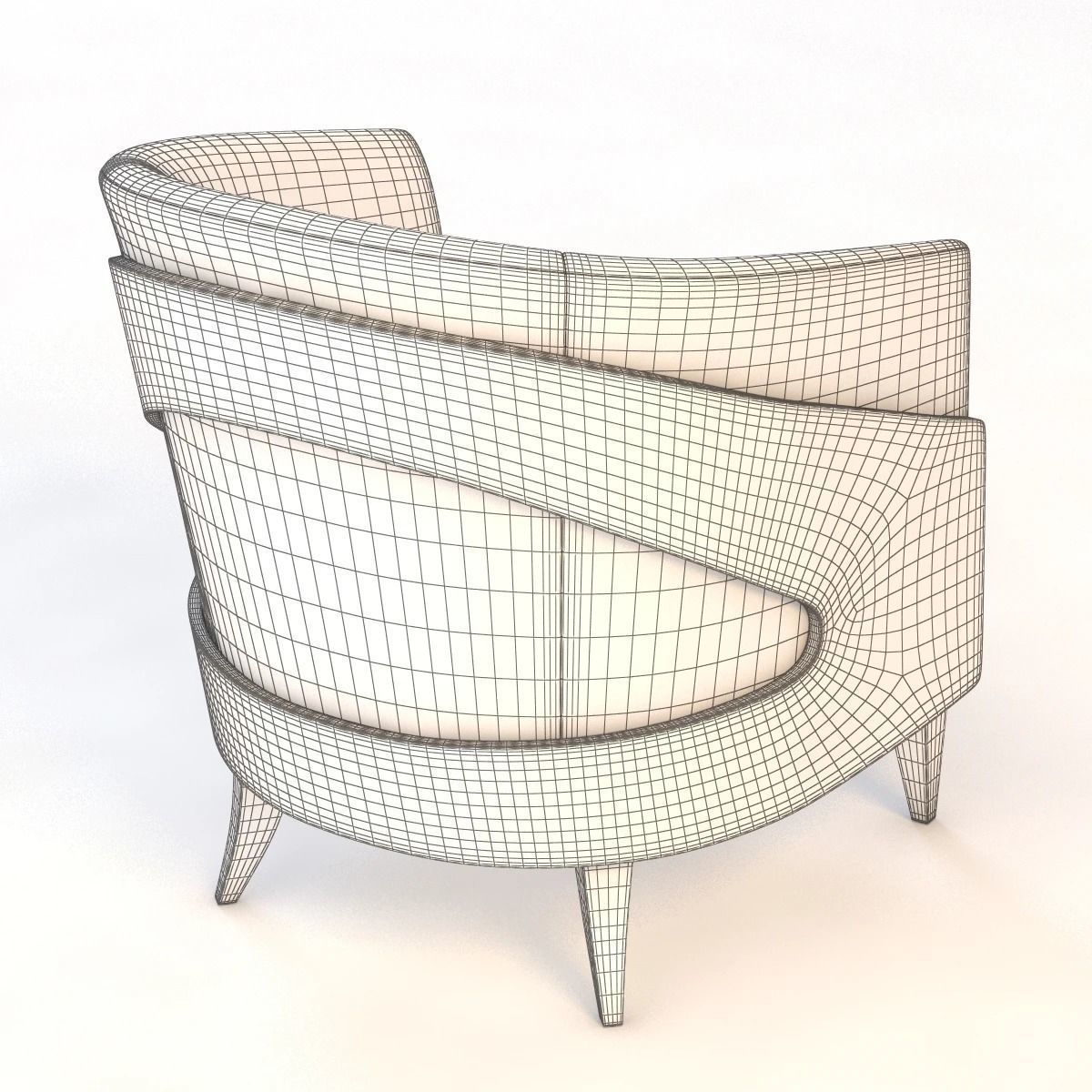 David Edward Aurora Lounge Chair 3D model_10