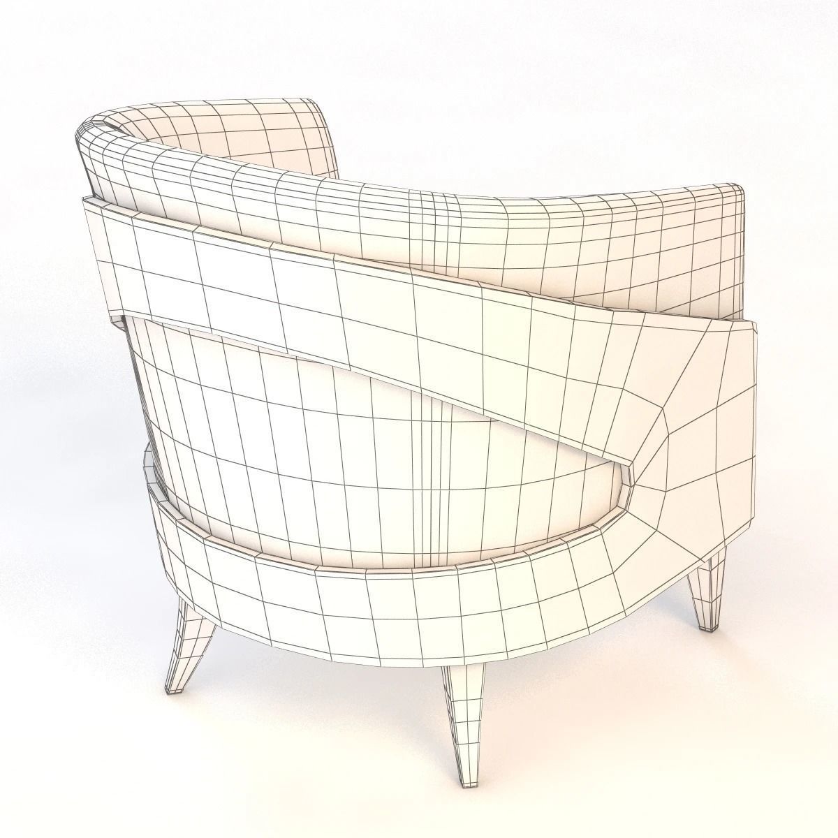 David Edward Aurora Lounge Chair 3D model_9