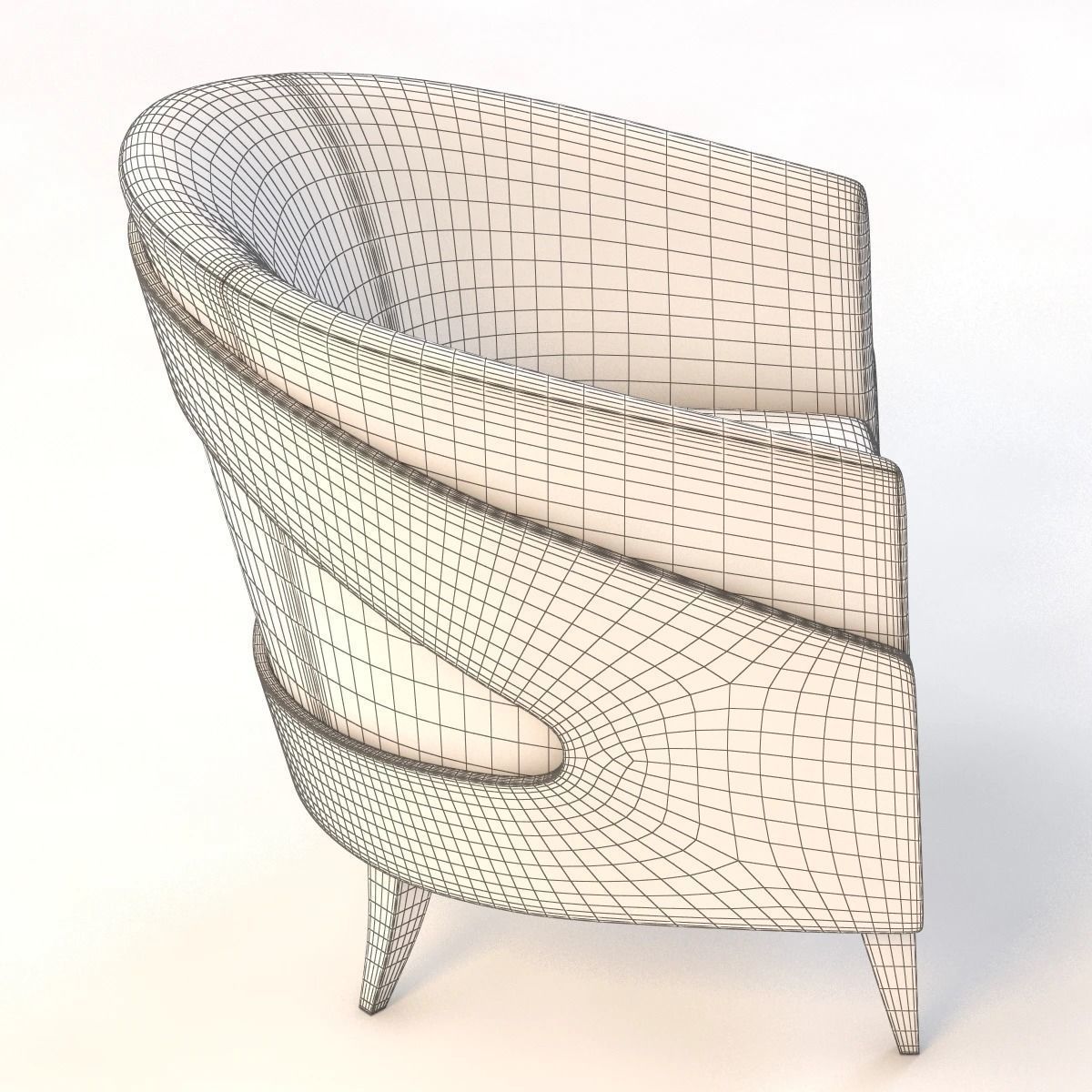 David Edward Aurora Lounge Chair 3D model_13