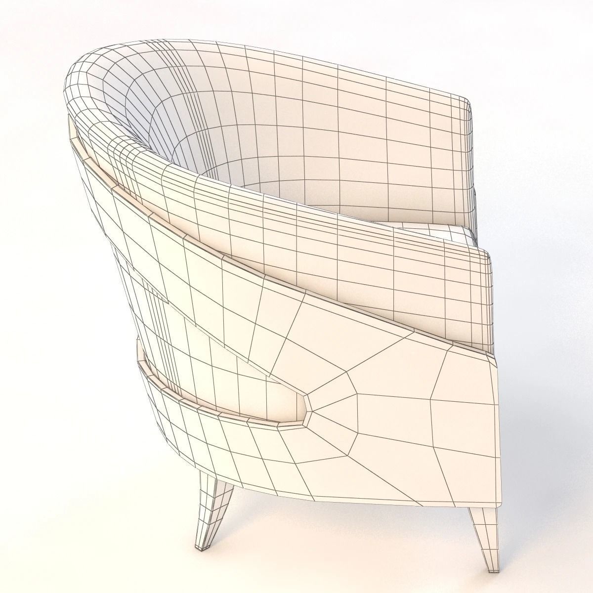 David Edward Aurora Lounge Chair 3D model_11