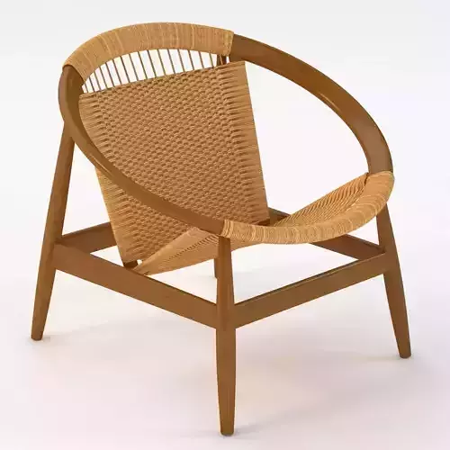 Danish Modern Ringstol Chair By Illum Wikkelso