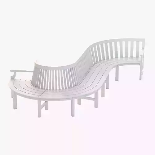 Curved Stylish Outdoor Bench