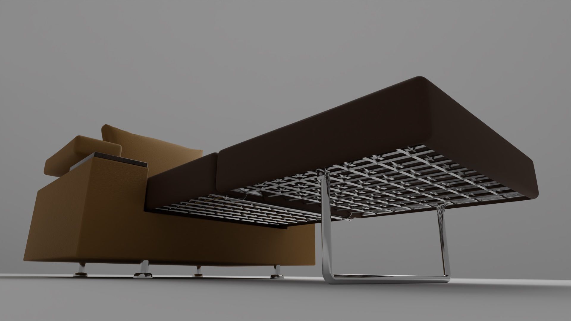 Free Folding sofa bed 3D model Free 3D model_2