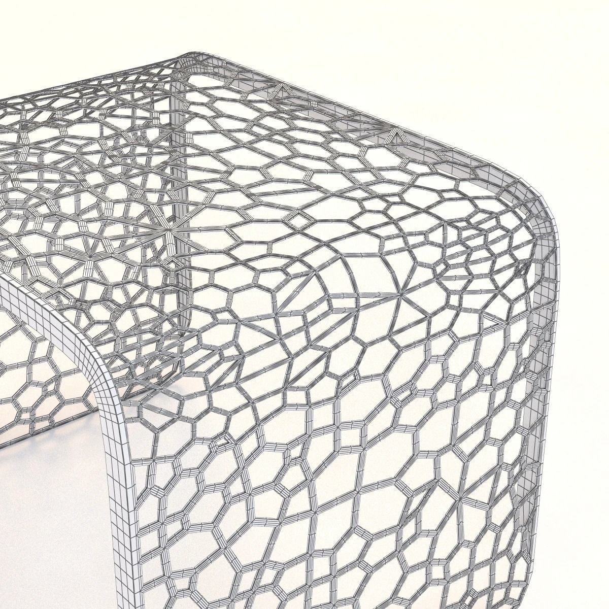 Coral End Table 3D model_4