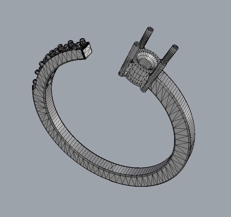 Gemstone Ring 3D print model_15