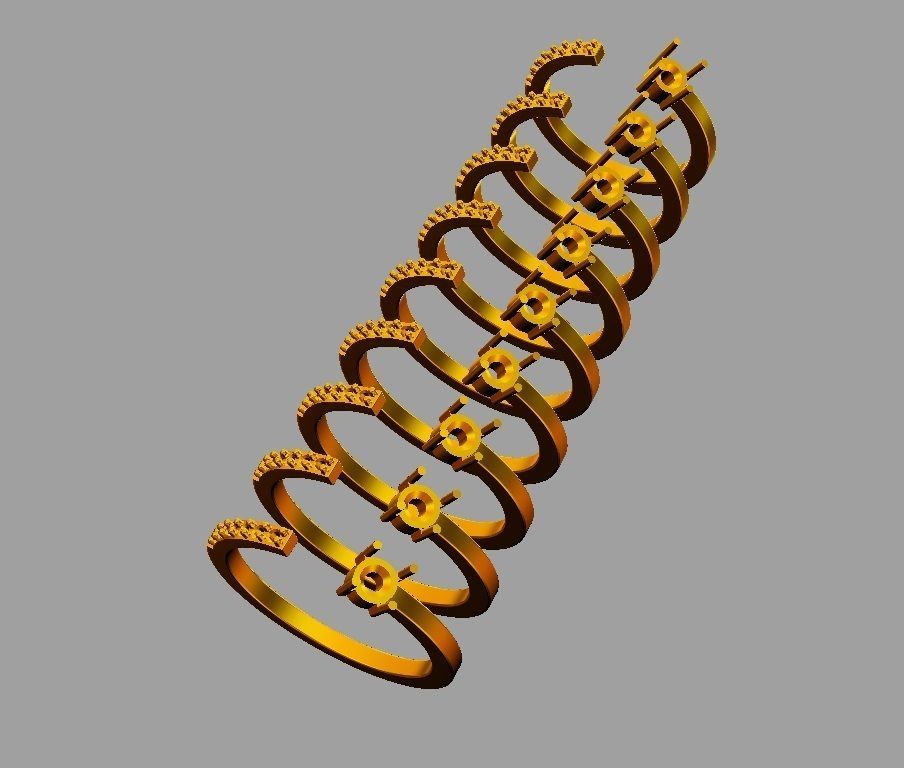 Gemstone Ring 3D print model_7