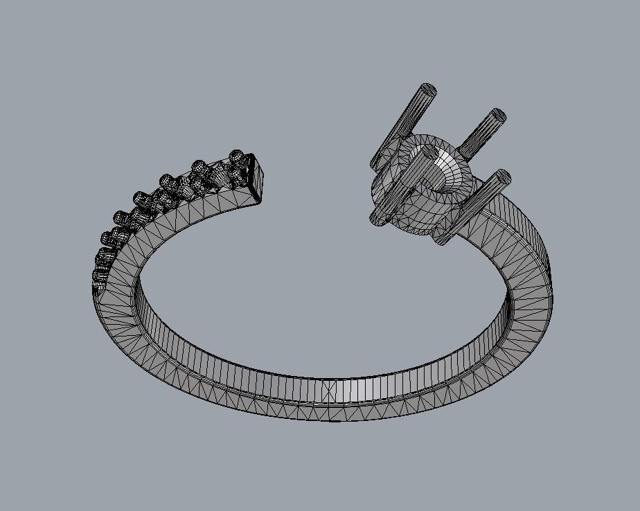 Gemstone Ring 3D print model_13
