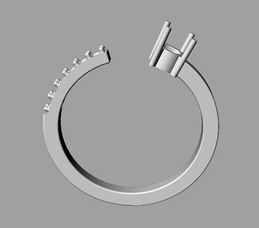 Gemstone Ring 3D print model_19
