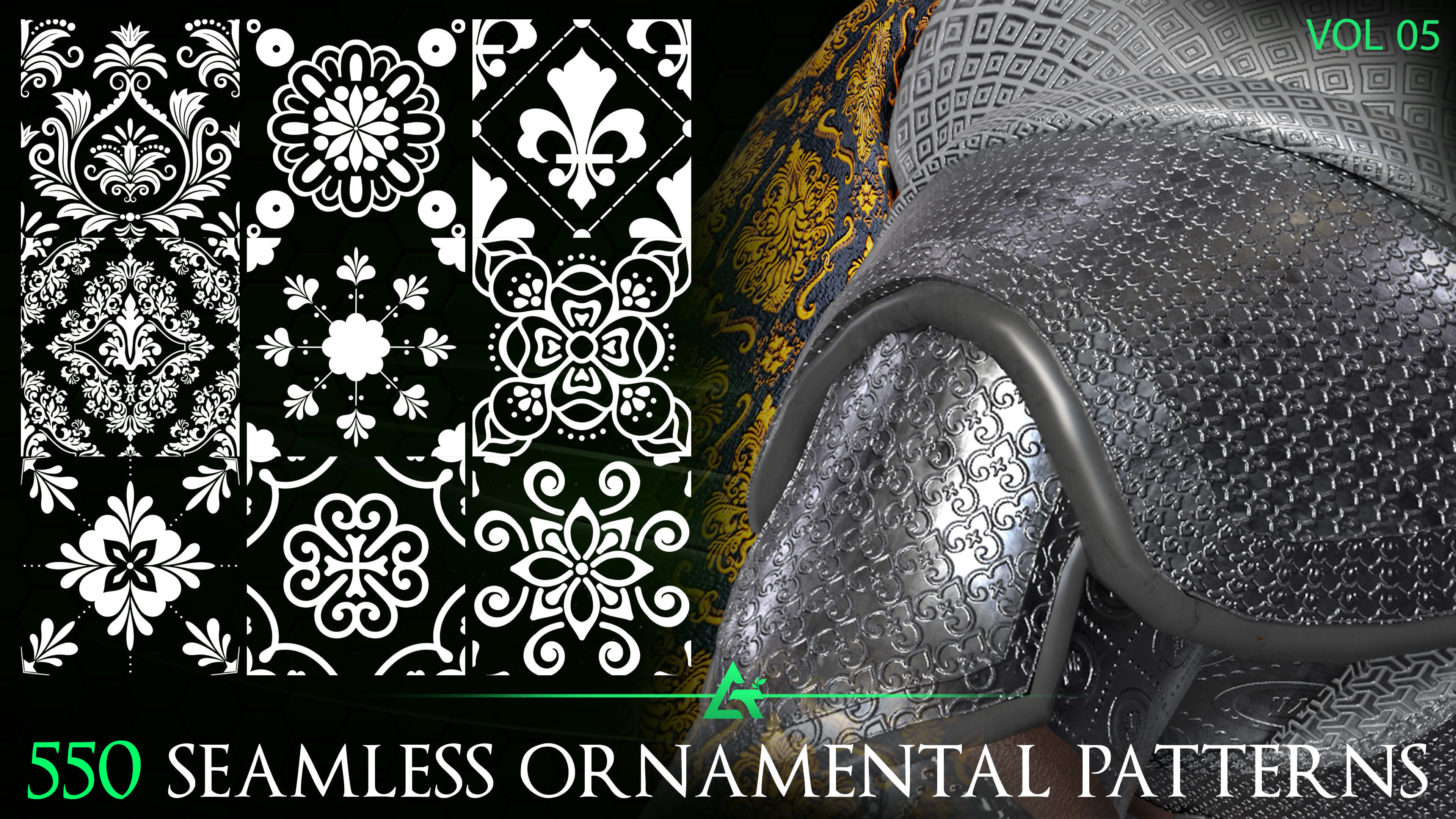 50 Free Tileable Ornamental Patterns - Part of Vol 5 Texture_1