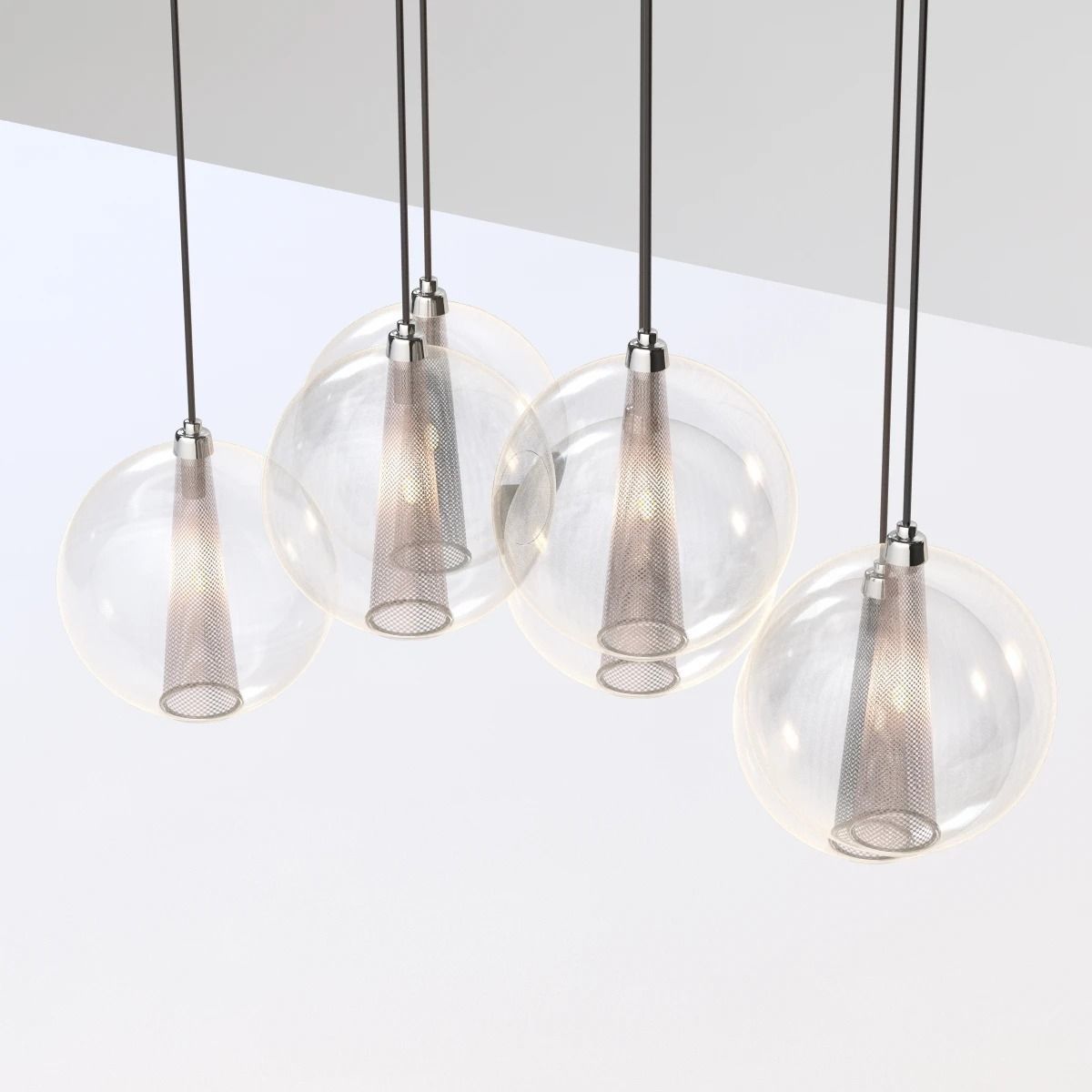 Caviar Fixed Staggered Pendant 3D model_3