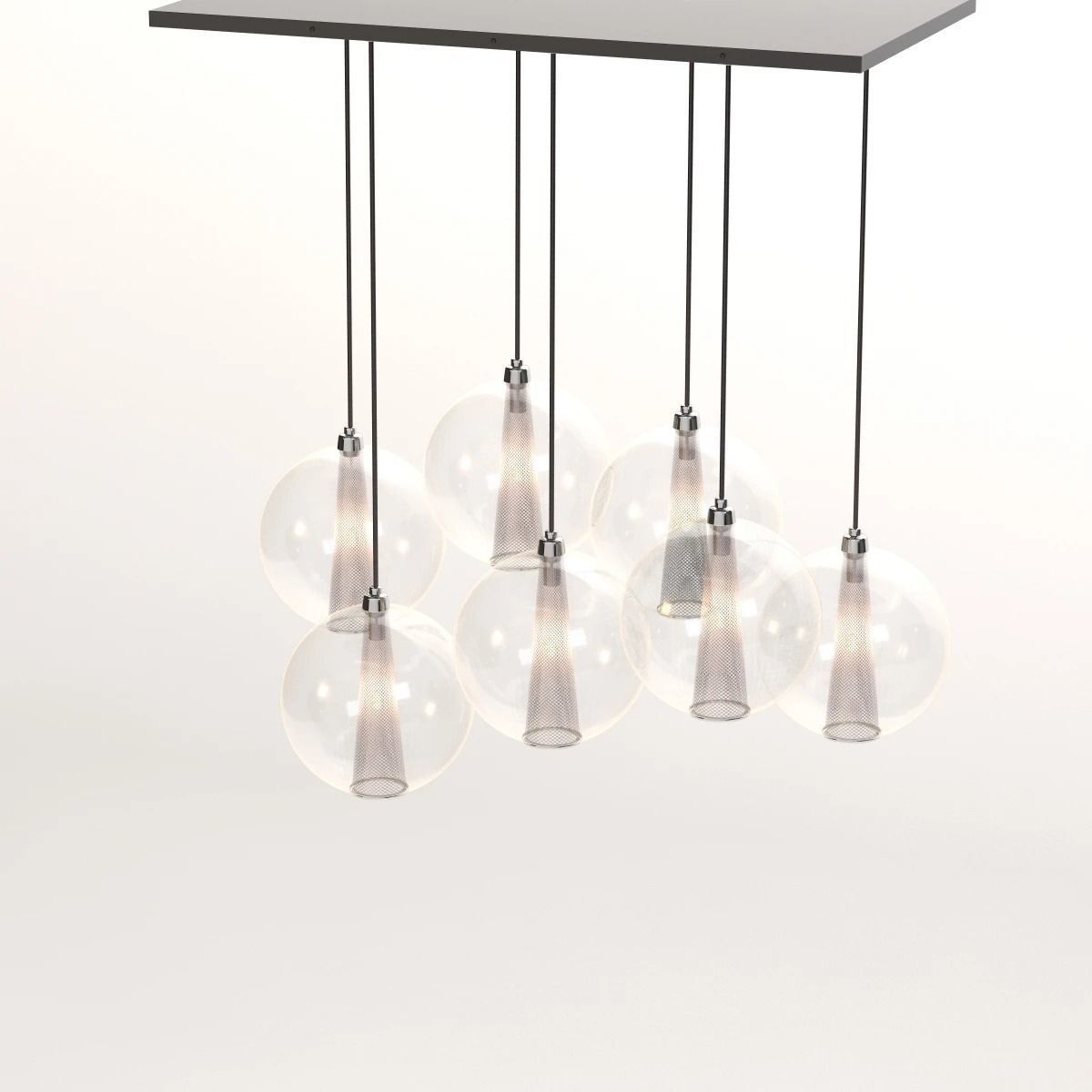 Caviar Fixed Staggered Pendant 3D model_6