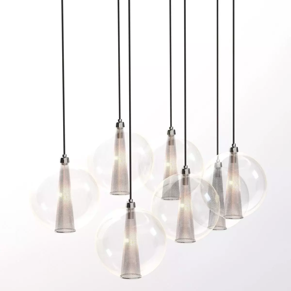 Caviar Fixed Staggered Pendant 3D model_0