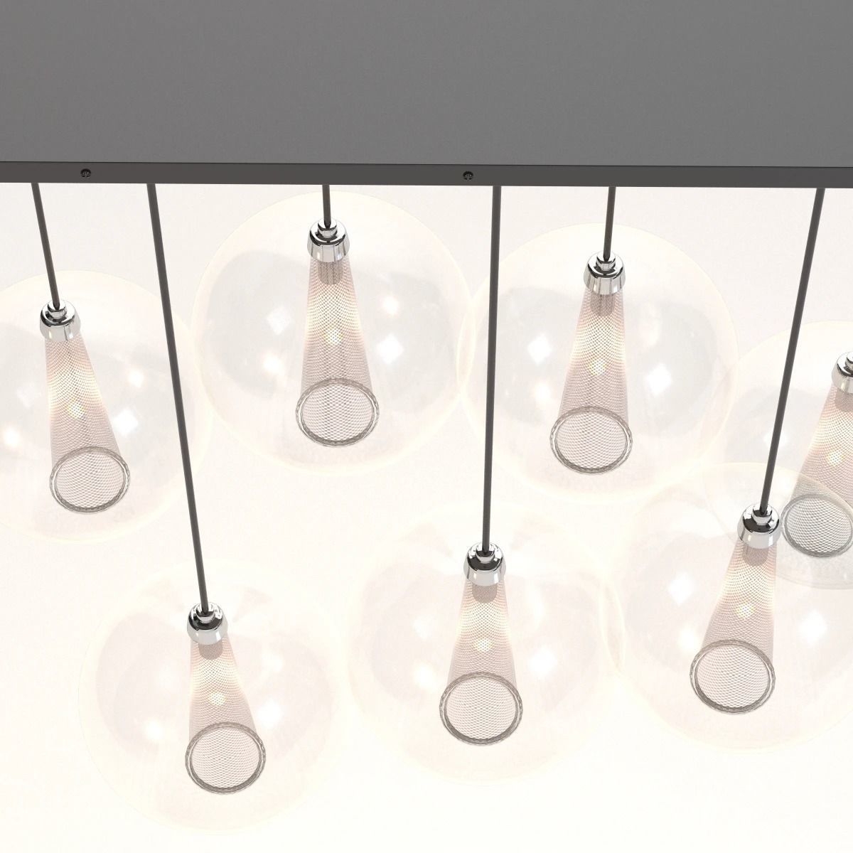 Caviar Fixed Staggered Pendant 3D model_7