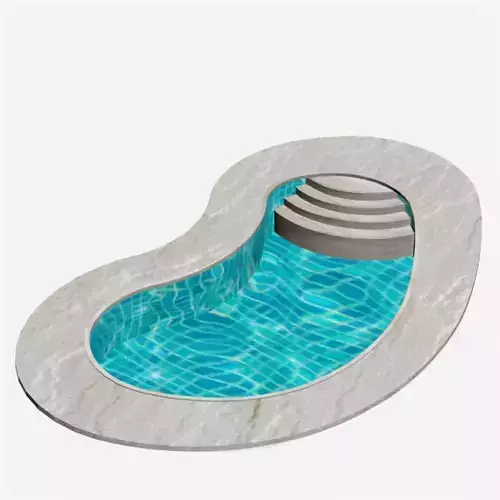 Avika Curved Pool Ver 1 Free low-poly 3D model