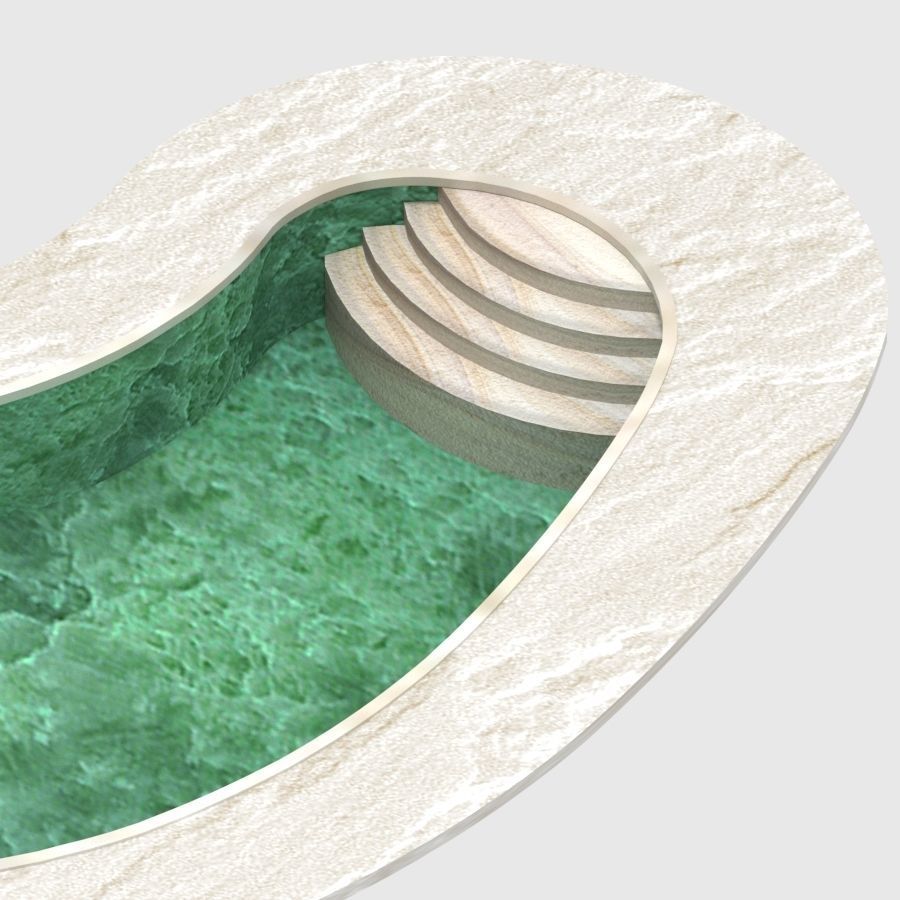 Avika Curved Pool Ver 1 Free low-poly 3D model_3