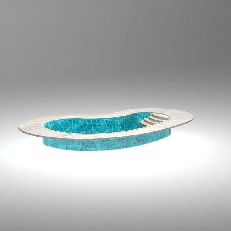 Avika Curved Pool Ver 1 Free low-poly 3D model_1
