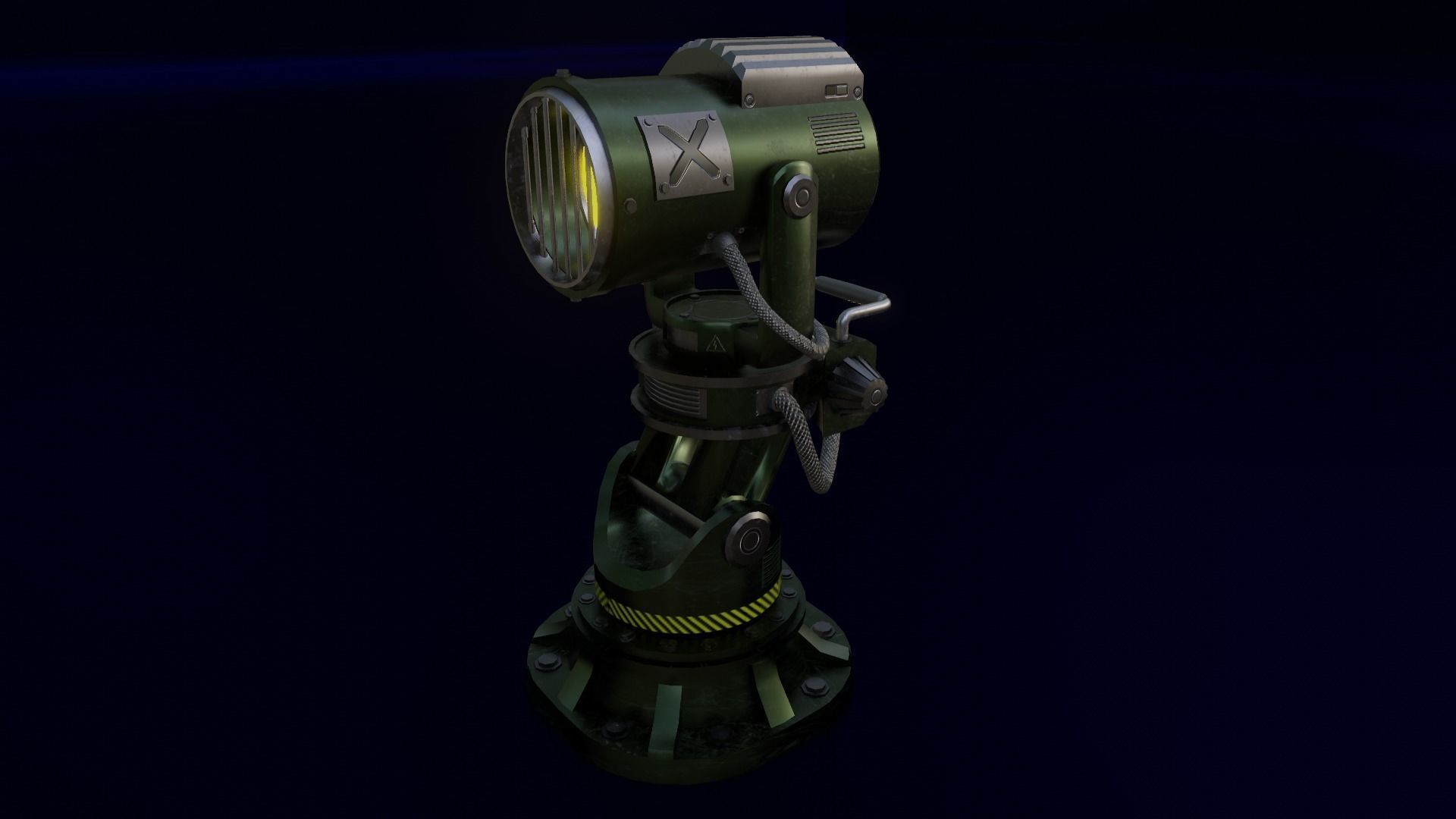 The Searchlight  Low-poly 3D model_3