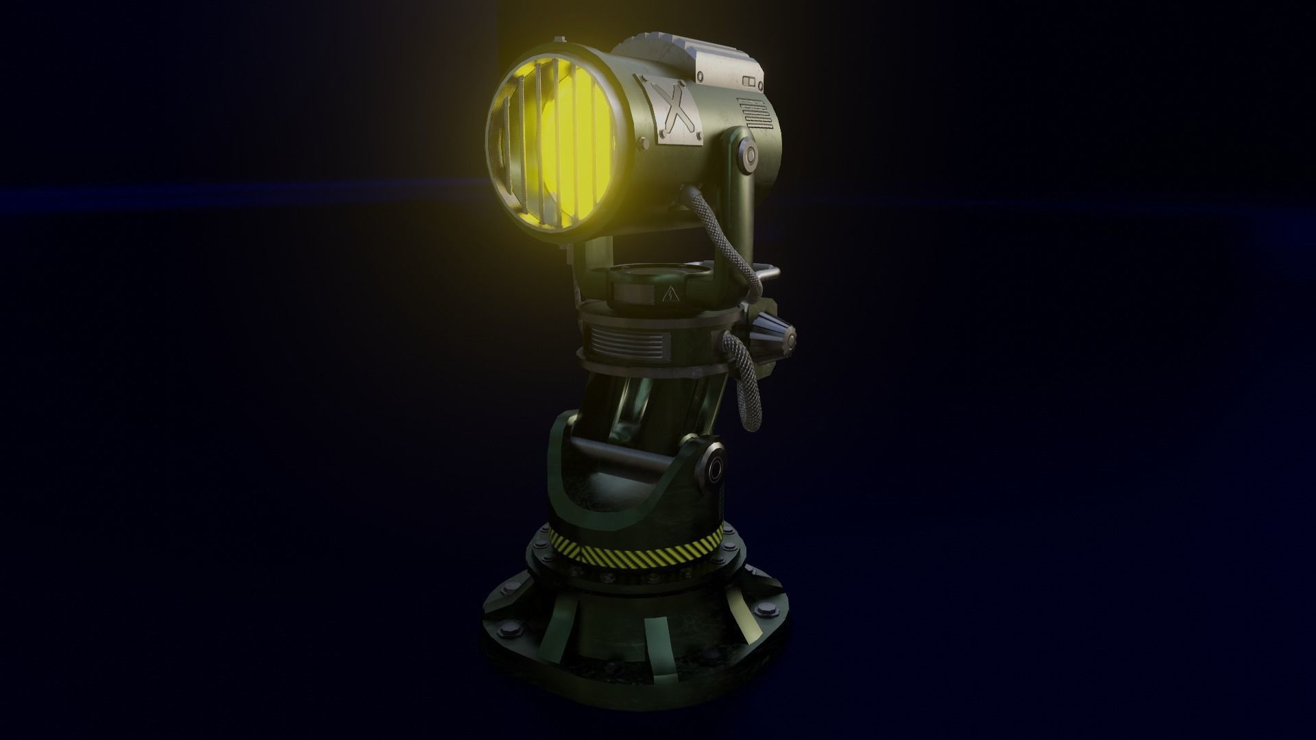 The Searchlight  Low-poly 3D model_11