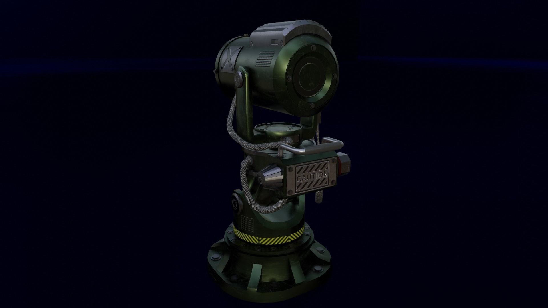 The Searchlight  Low-poly 3D model_9