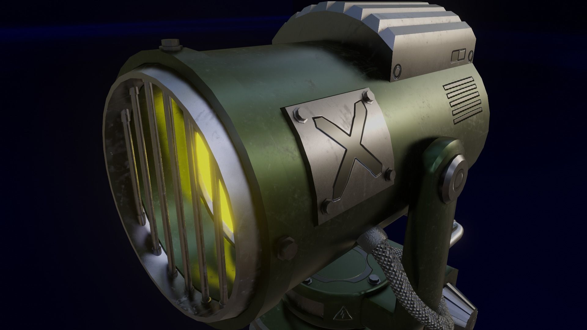The Searchlight  Low-poly 3D model_15