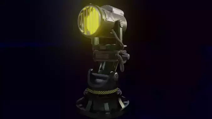 The Searchlight  Low-poly 3D model