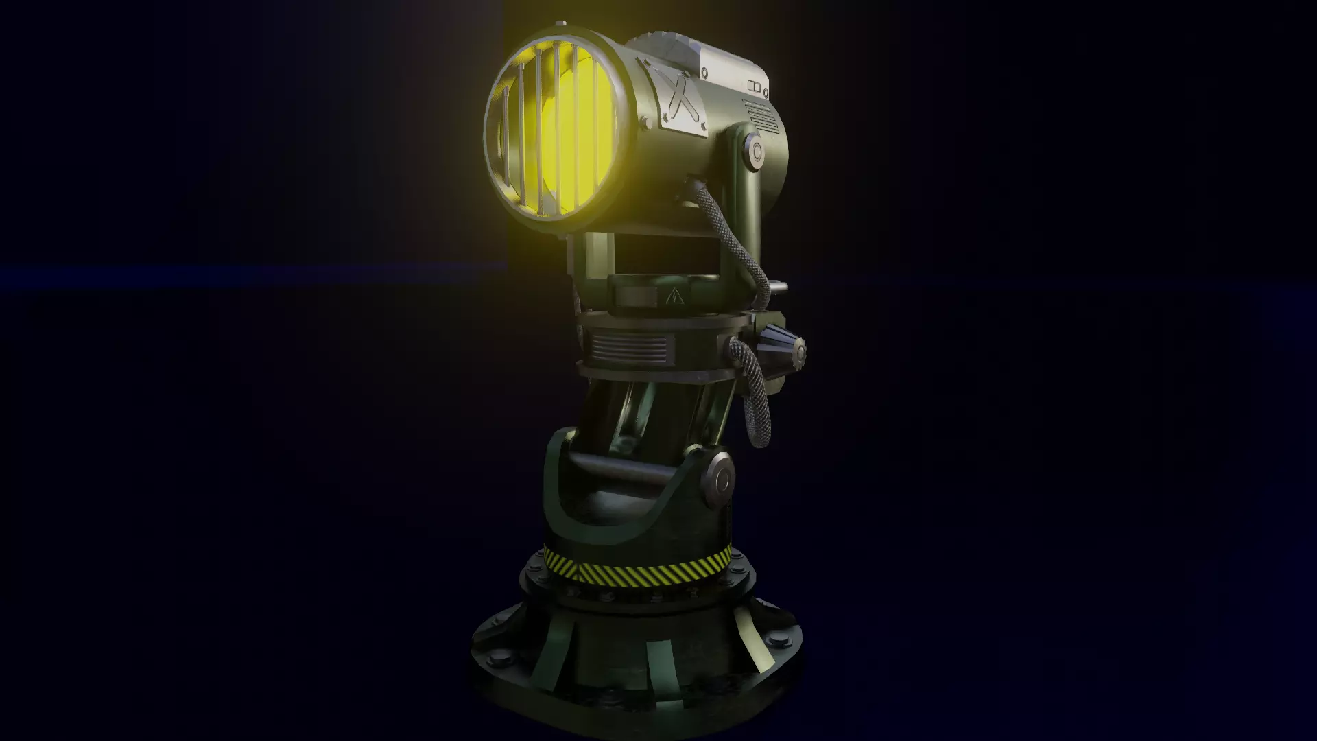 The Searchlight  Low-poly 3D model_0