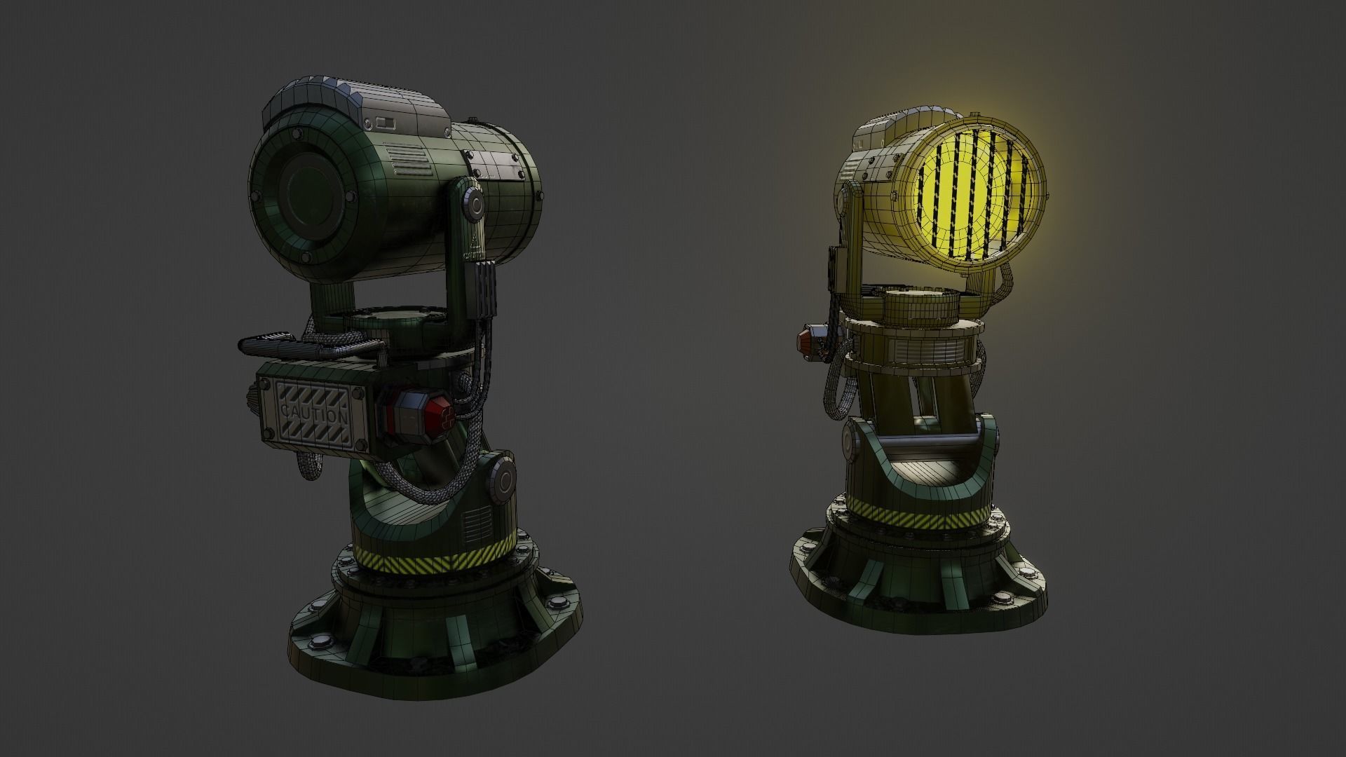 The Searchlight  Low-poly 3D model_16