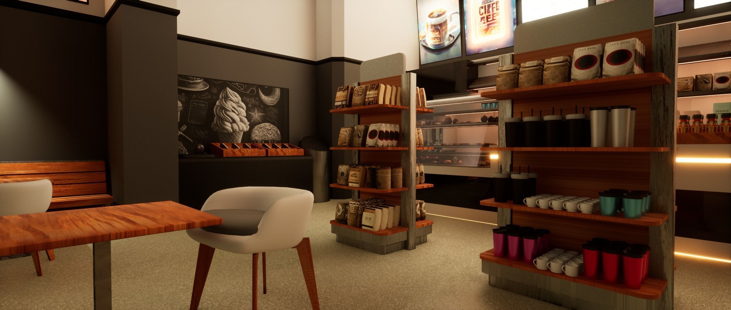 Cyberpunk Coffee Shop  3D model_17