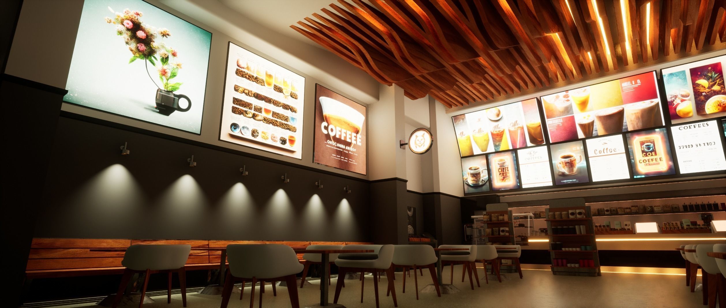 Cyberpunk Coffee Shop  3D model_4